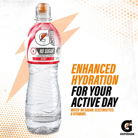 Gatorade G Active Sports Drinks Berry Water Electrolytes & Vitamins