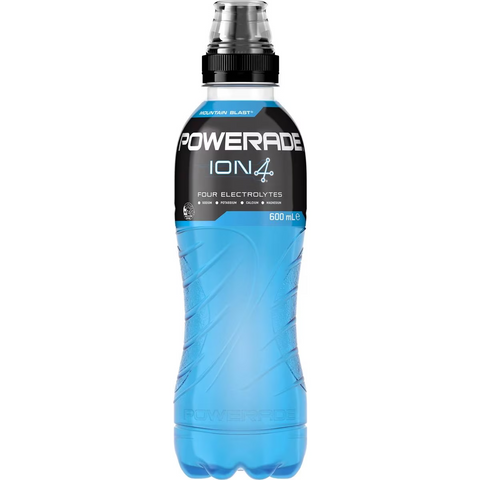 Powerade Ion4 Mountain Blast Sports Drink Sipper Cap 600ml