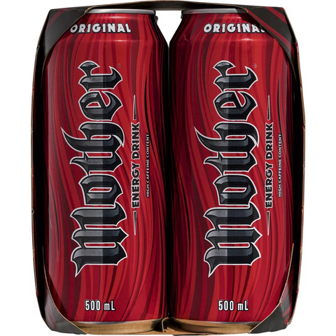 Mother Energy Drink Original Multipack Cans 500ml X4 Pack