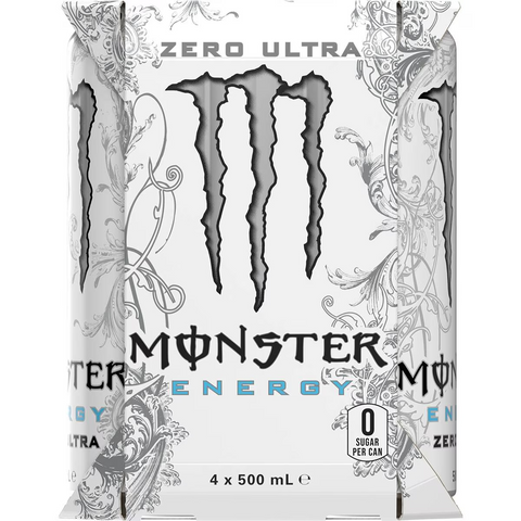 Monster Energy Ultra Multipack Cans 500ml X4 Pack