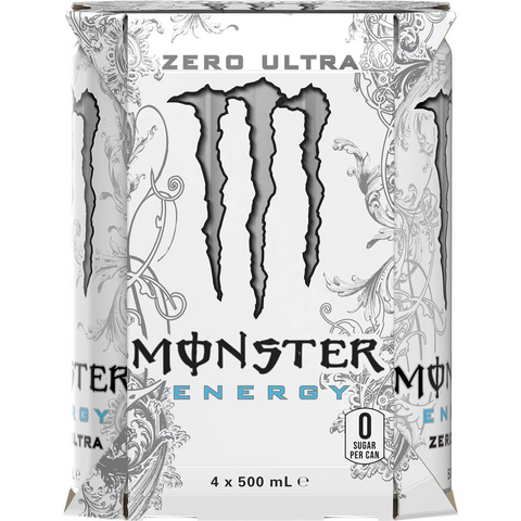 Monster Energy Ultra Multipack Cans 500ml X4 Pack