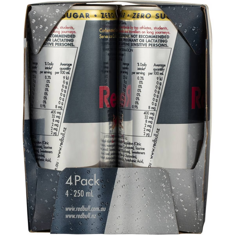 Red Bull Energy Drink Zero 4x250ml