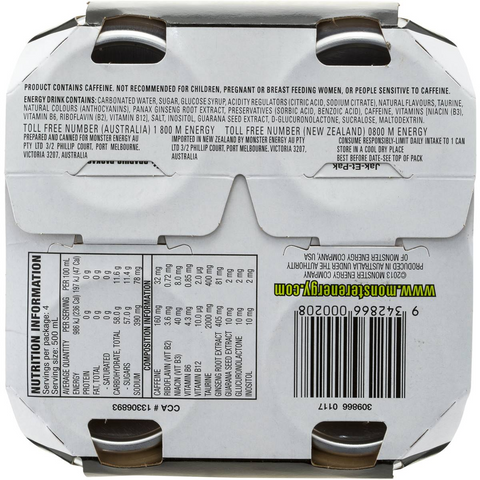 Monster Energy Green Multipack Cans 500ml X4 Pack