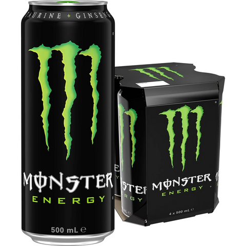 Monster Energy Green Multipack Cans 500ml X4 Pack