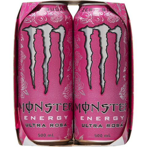 Monster Energy Ultra Rosa Multipack Cans 500ml X4 Pack