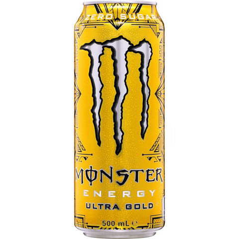 Monster Energy Ultra Gold Cans 500ml X 4 Pack