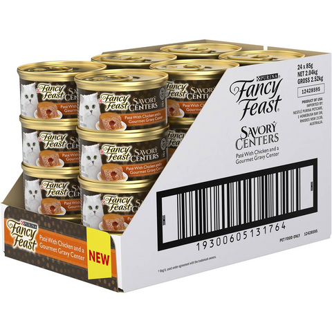 Fancy Feast Adult Savory Centers Patè Chicken Gravy Wet Cat Food 85g