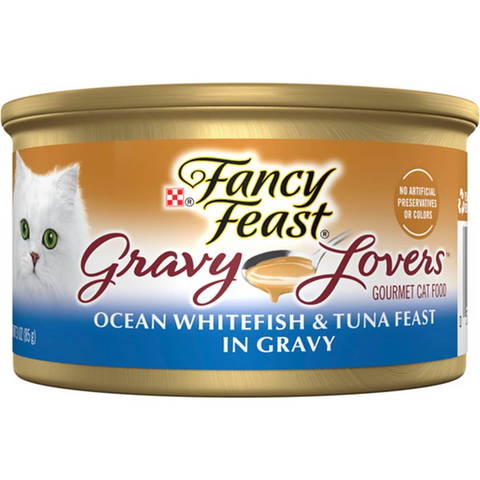 Fancy Feast Adult Gravy Lovers Ocean Whitefish & Tuna Wet Cat Food 85g