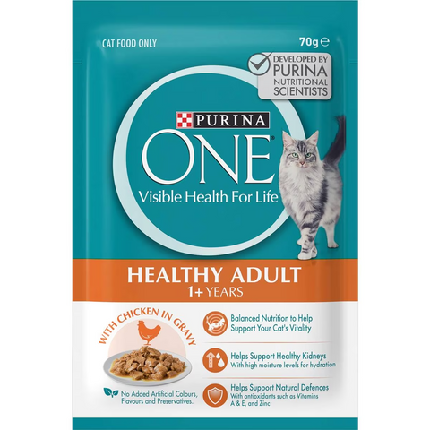 Purina One Adult Chicken In Gravy Wet Cat Food 70g