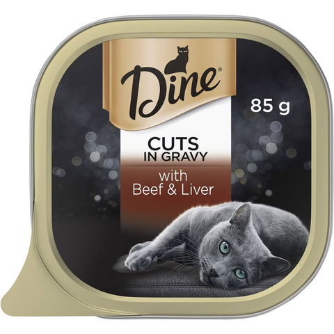 Dine Beef & Liver In Gravy Wet Cat Food 85g