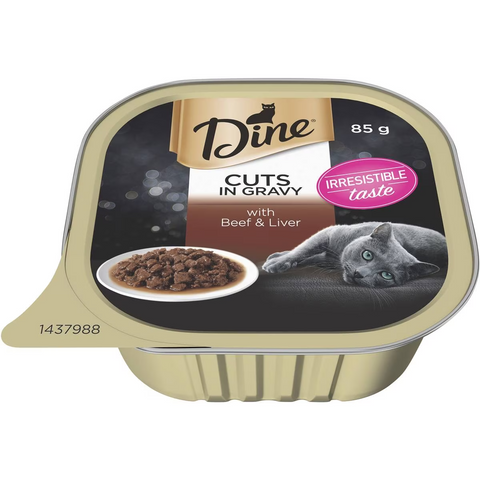 Dine Beef & Liver In Gravy Wet Cat Food 85g