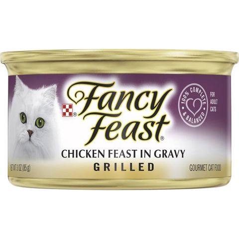 Fancy Feast Adult Classic Chicken Feast Gravy Grilled Wet Cat Food 85g