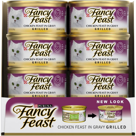 Fancy Feast Adult Classic Chicken Feast Gravy Grilled Wet Cat Food 85g