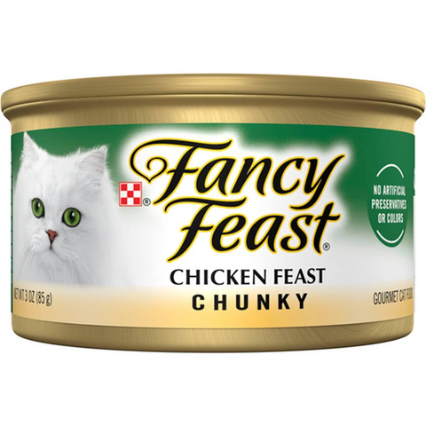 Fancy Feast Adult Classic Chicken Feast Chunky Wet Cat Food 85g