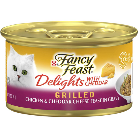 Fancy Feast Adult Delights Chicken & Cheddar Cheese Wet Cat Food 85g