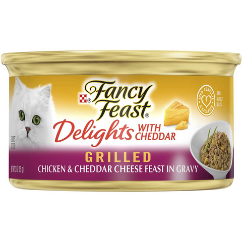 Fancy Feast Adult Delights Chicken & Cheddar Cheese Wet Cat Food 85g