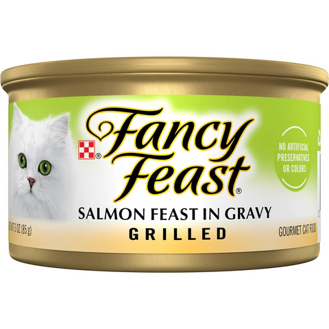 Fancy Feast Adult Classic Salmon Feast Gravy Grilled Wet Cat Food 85g