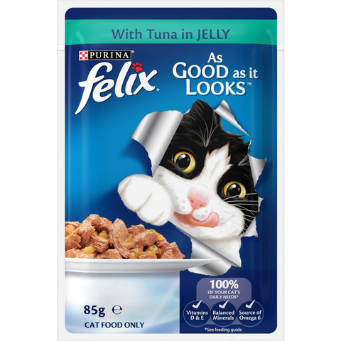 Felix As Good As It Looks Ocean Menus In Jelly Wet Cat Food 85g X12 Pack