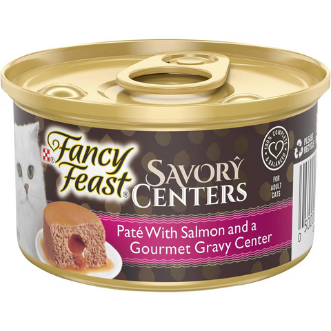 Fancy Feast Adult Savory Centers Patè Salmon Gravy Wet Cat Food 85g