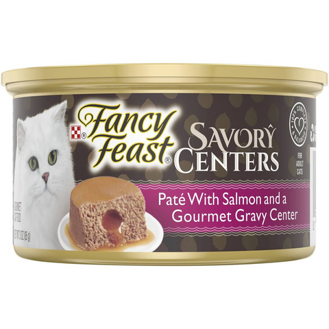 Fancy Feast Adult Savory Centers Patè Salmon Gravy Wet Cat Food 85g