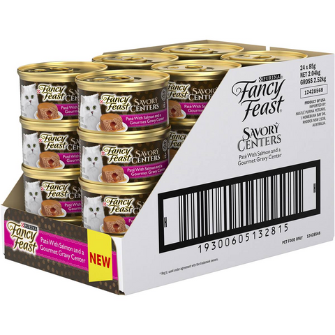 Fancy Feast Adult Savory Centers Patè Salmon Gravy Wet Cat Food 85g