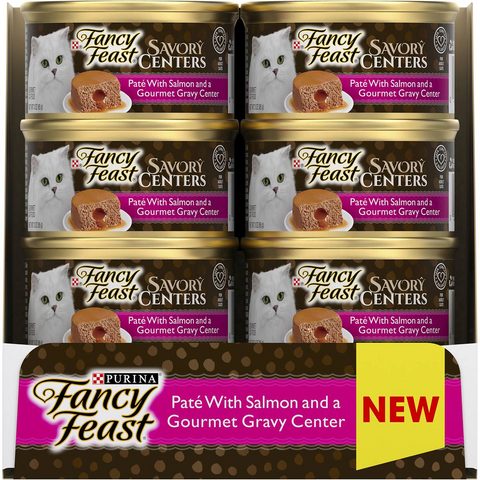 Fancy Feast Adult Savory Centers Patè Salmon Gravy Wet Cat Food 85g