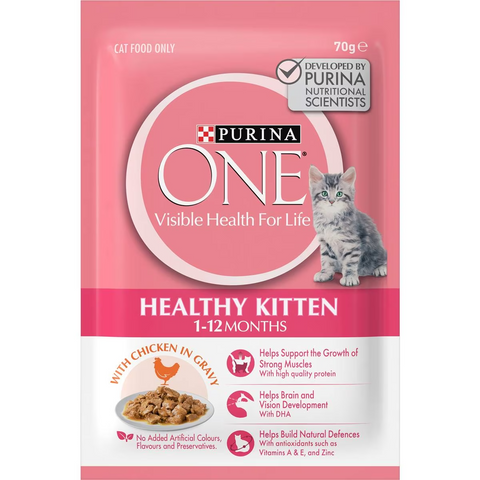 Purina One Kitten Chicken In Gravy Wet Cat Food 70g