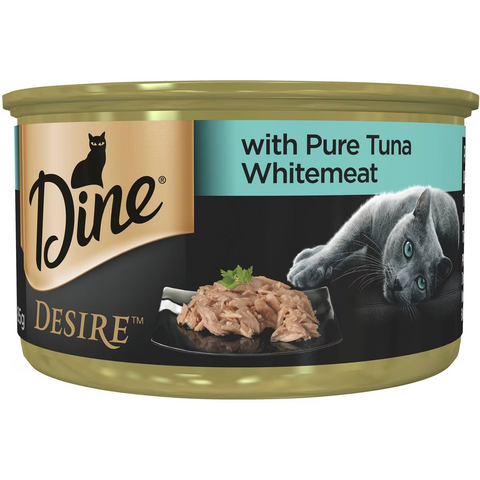 Dine Desire Pure Tuna Whitemeat Grain Free Wet Cat Food Can 85g