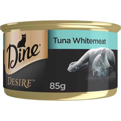 Dine Desire Pure Tuna Whitemeat Grain Free Wet Cat Food Can 85g