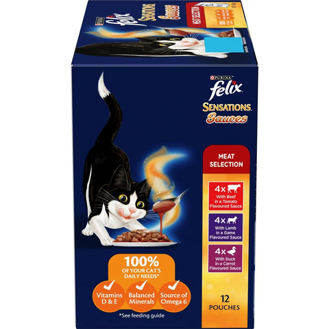 Felix Adult Sensations Sauces Meat Selection Wet Cat Food 85g