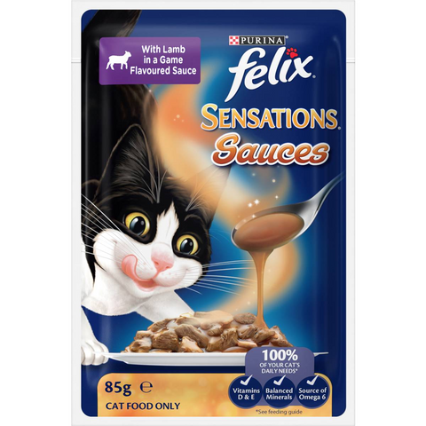 Felix Adult Sensations Sauces Meat Selection Wet Cat Food 85g