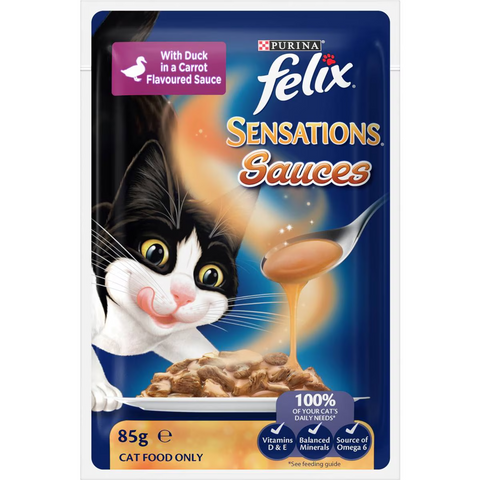 Felix Adult Sensations Sauces Meat Selection Wet Cat Food 85g