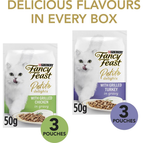 Fancy Feast Petite Delights Chicken & Turkey Cat Food 6 Pack