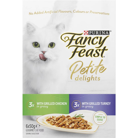 Fancy Feast Petite Delights Chicken & Turkey Cat Food 6 Pack