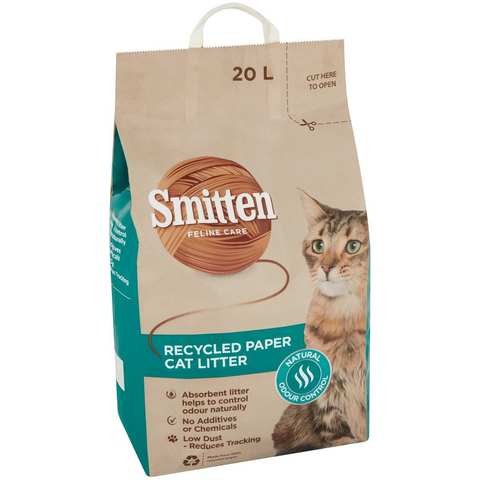 Smitten Recycled Paper Cat Litter 20l