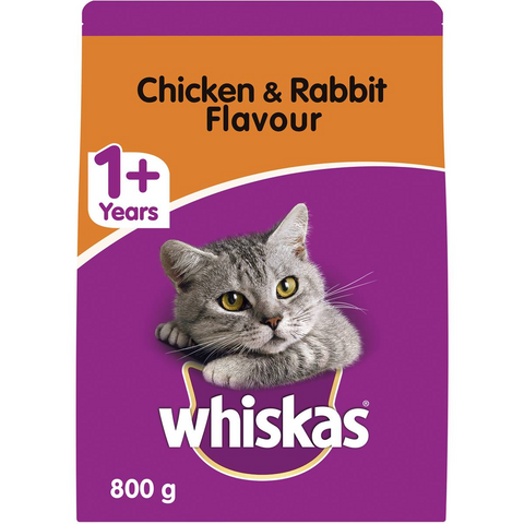 Whiskas Chicken & Rabbit Adult Dry Cat Food 800g