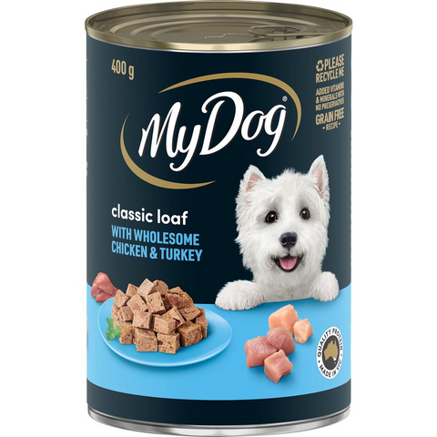 My Dog Adult Wet Dog Food Chicken & Turkey Banquet Can 400g