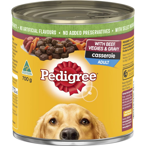 Pedigree Casserole With Beef & Gravy Wet Dog Food Can 700g