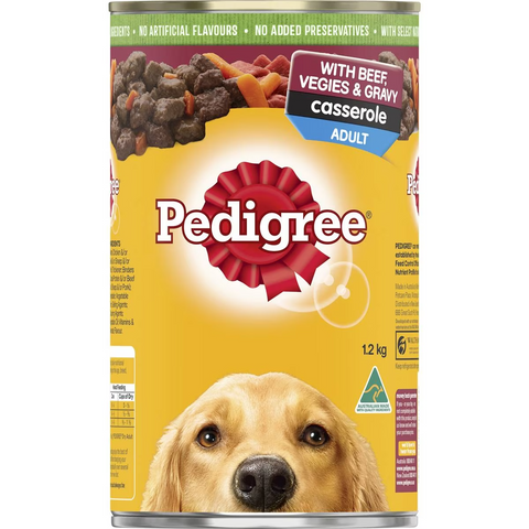 Pedigree Casserole With Beef & Gravy Wet Dog Food Can 1.2kg