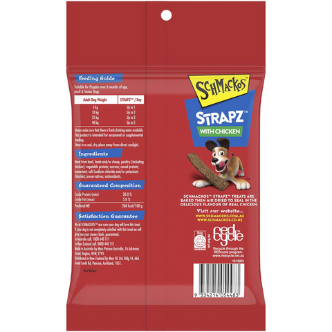 Schmackos Strapz Chicken Dog Treats 200g