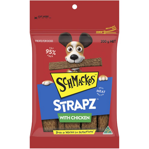 Schmackos Strapz Chicken Dog Treats 200g