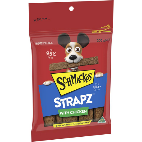 Schmackos Strapz Chicken Dog Treats 200g