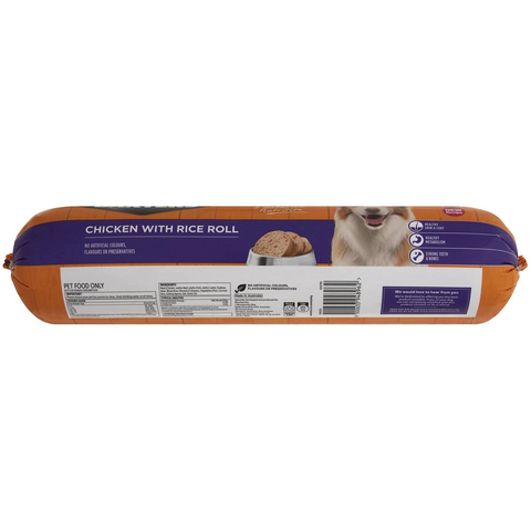 Baxter's Adult Fresh Chilled Dog Food Roll Chicken With Rice 3kg