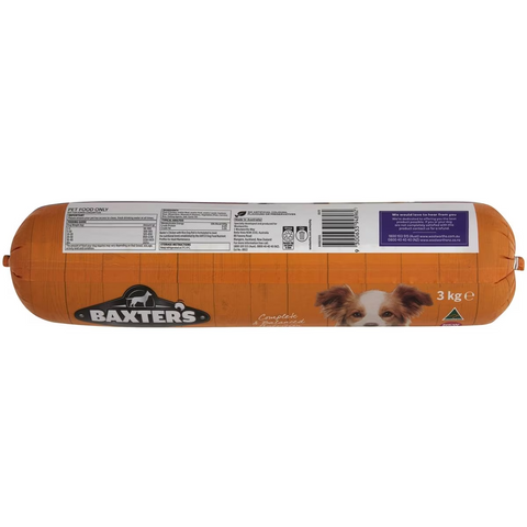 Baxter's Adult Fresh Chilled Dog Food Roll Chicken With Rice 3kg