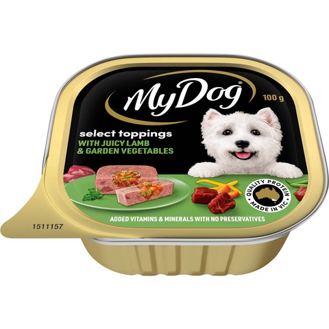 My Dog Lamb With Vegetables & Toppings Wet Dog Food Tray 100g