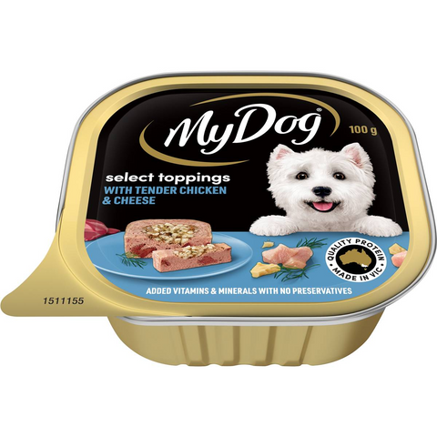 My Dog Chicken Supreme With Cheese & Toppings Wet Dog Food Tray 100g