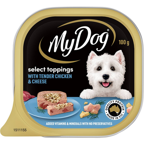 My Dog Chicken Supreme With Cheese & Toppings Wet Dog Food Tray 100g