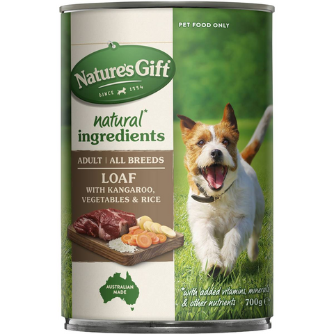 Nature's Gift Adult Wet Dog Food Loaf With Kangaroo & Vegetable 700g