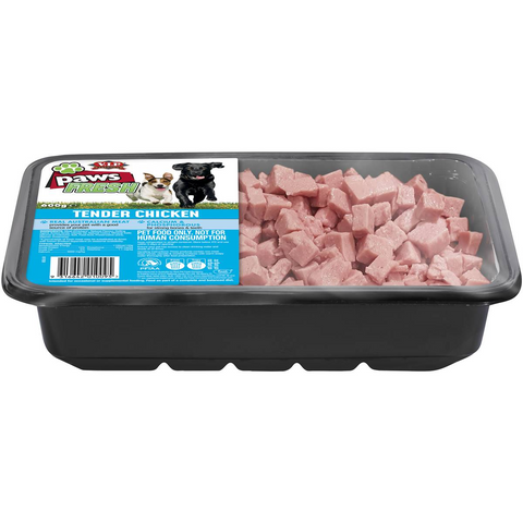 Paws Fresh Adult Chilled Fresh Dog Food Diced Tender Chicken 600g