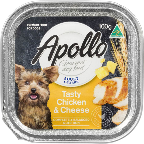 Apollo Adult Dog Food Tasty Chicken & Cheese 100g